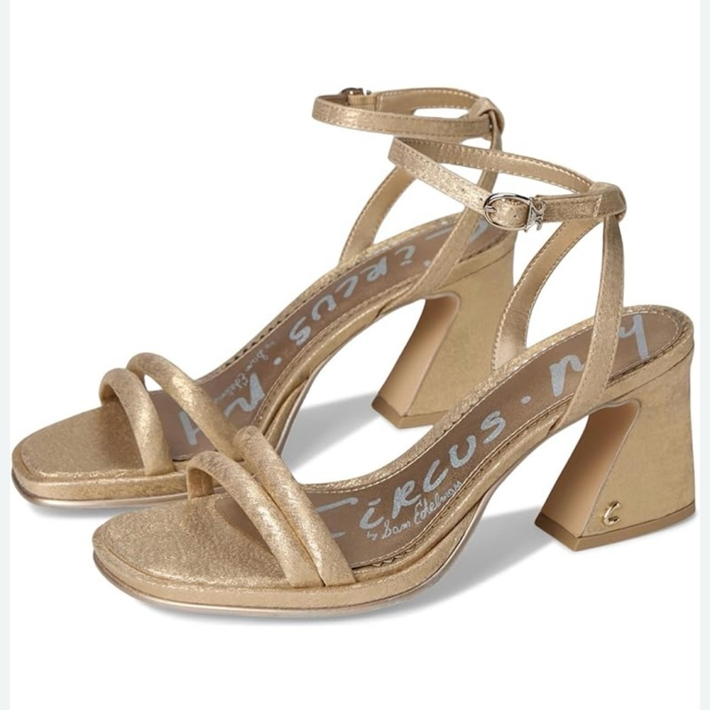 Circus by Sam Edelman Metallic Gold Block Heels